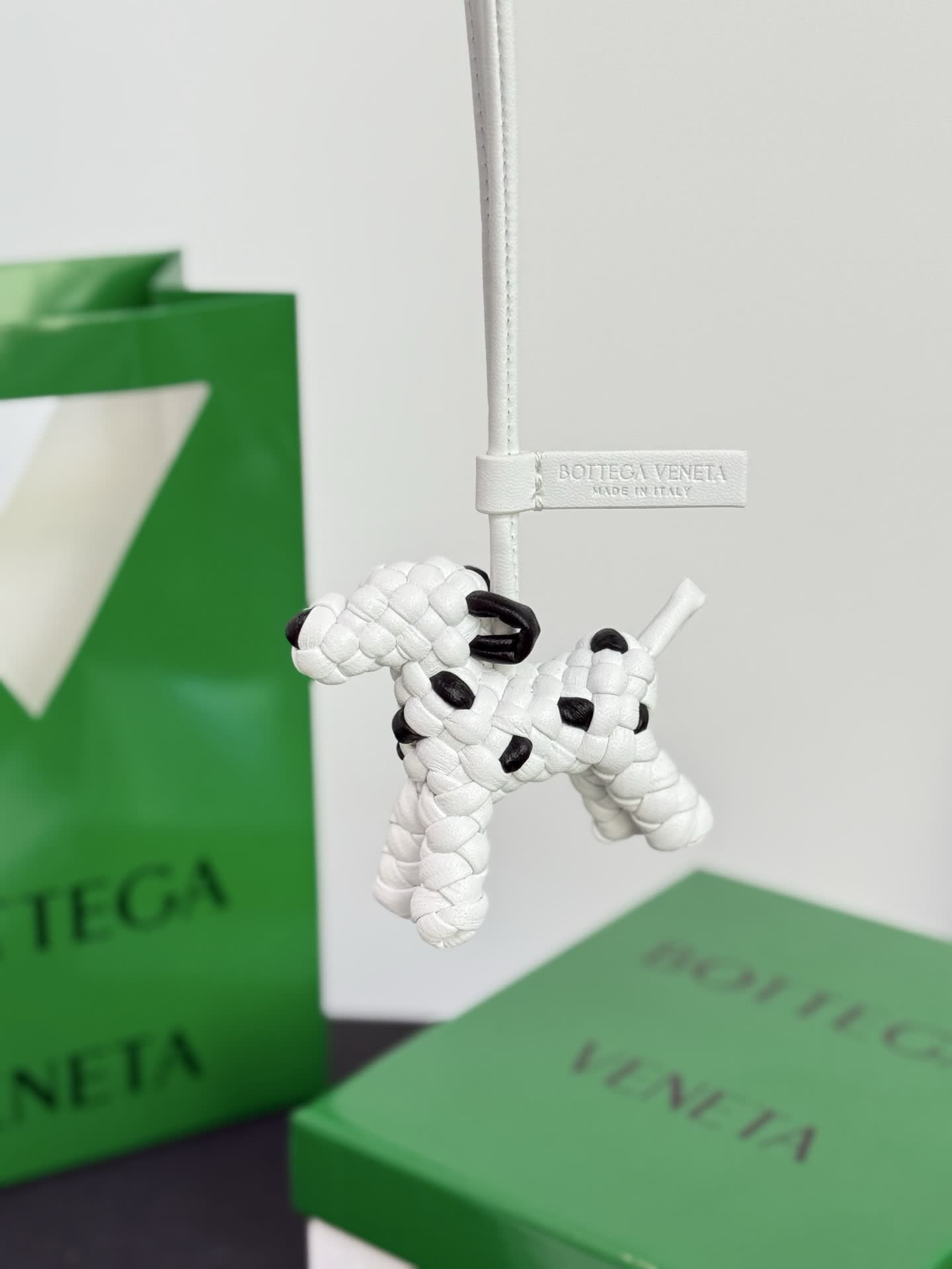 Bottega Veneta Leather Dog Charm
